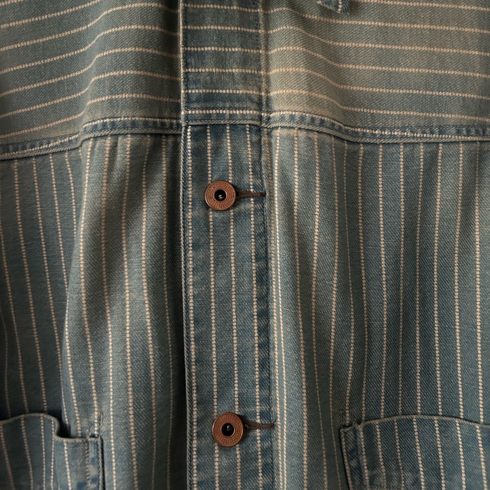 RRL STRIPED DENIM JACKET RARE RALPH LAUREN - Picture 2 of 6